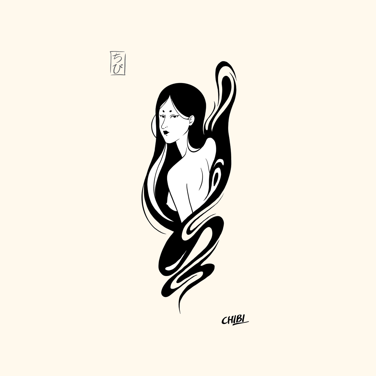 Mujer suminagashi