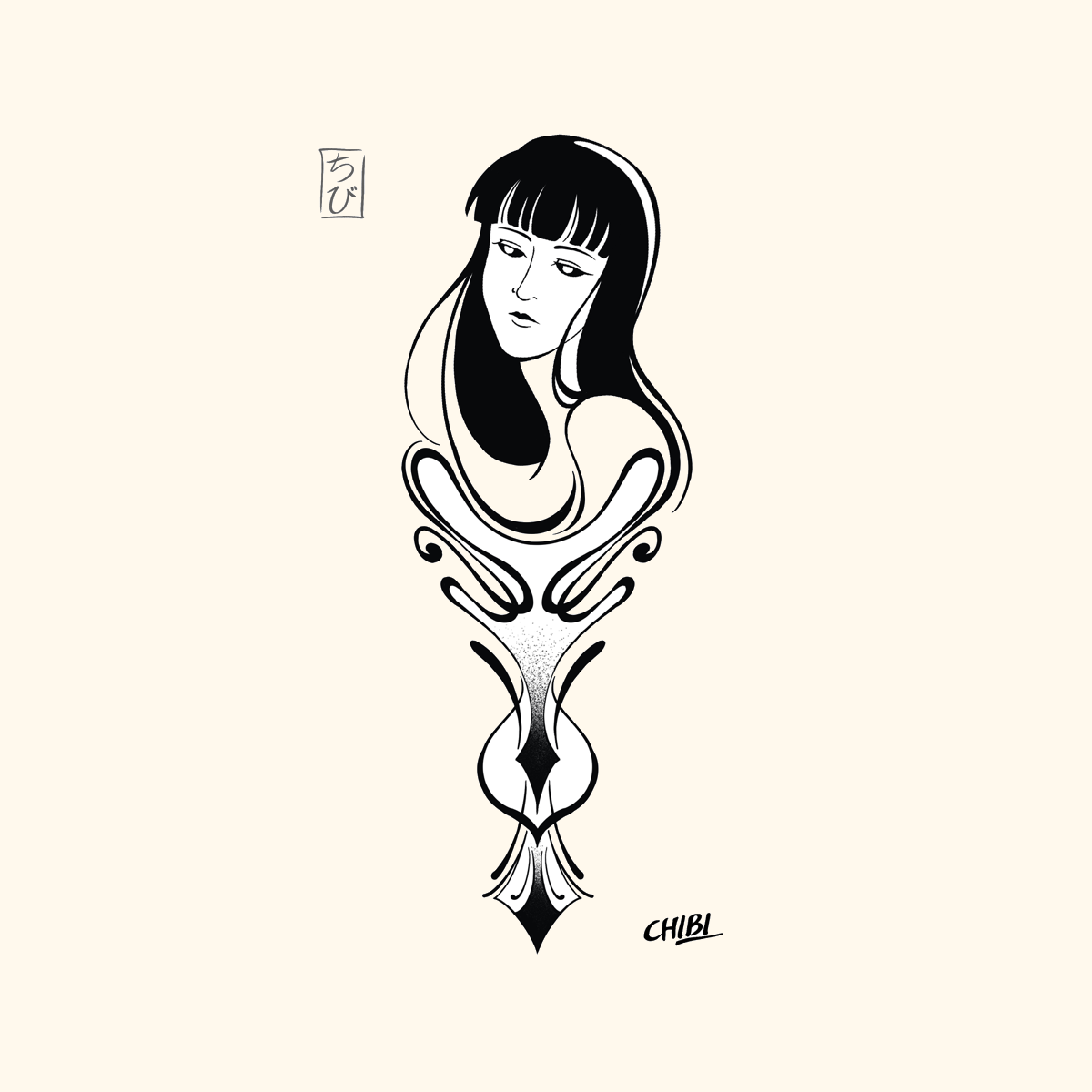 Mujer oriental art nouveau
